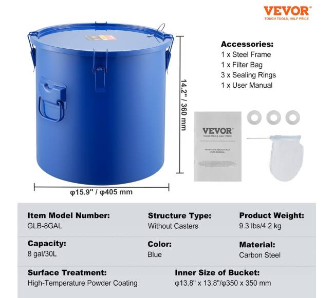 Riebalų kibiras keptuvėms 30L su dangčiu6