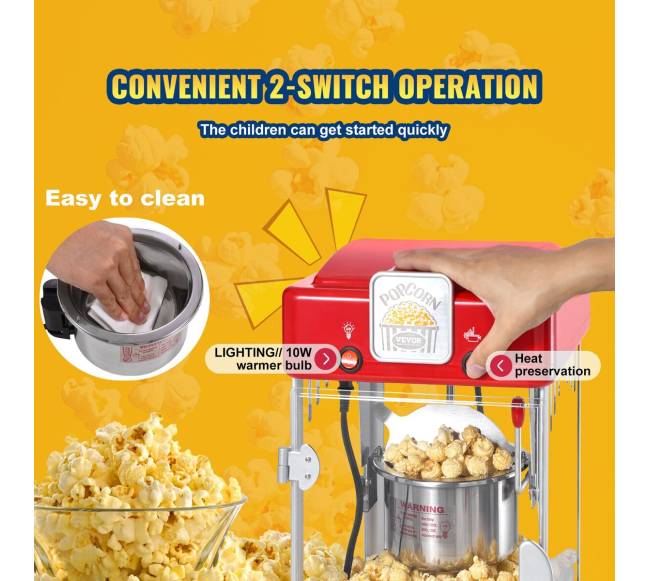 Stalinis popcornų gaminimo aparatas 300W4