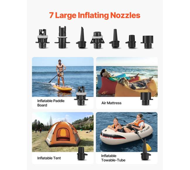 Belaidė irklenčių pompa su baterija5