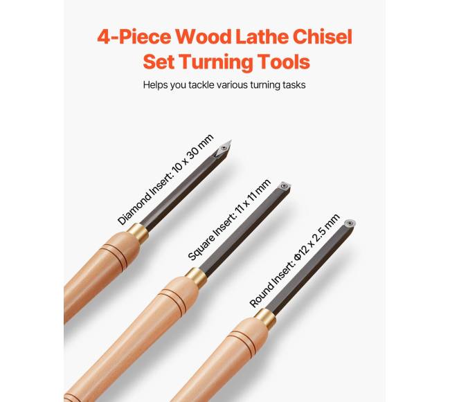 Medžio tekinimo kaltų rinkinys 4 vnt.1