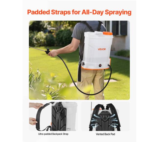 Belaidis kuprinis purkštuvas 12L 0-6,2 bar5