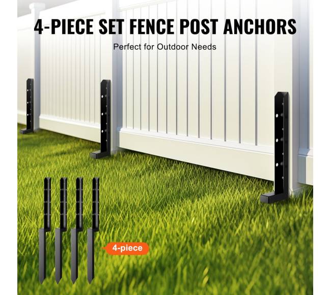 tvoros stulpų tvirtinimo rinkinys, 4 vnt.4