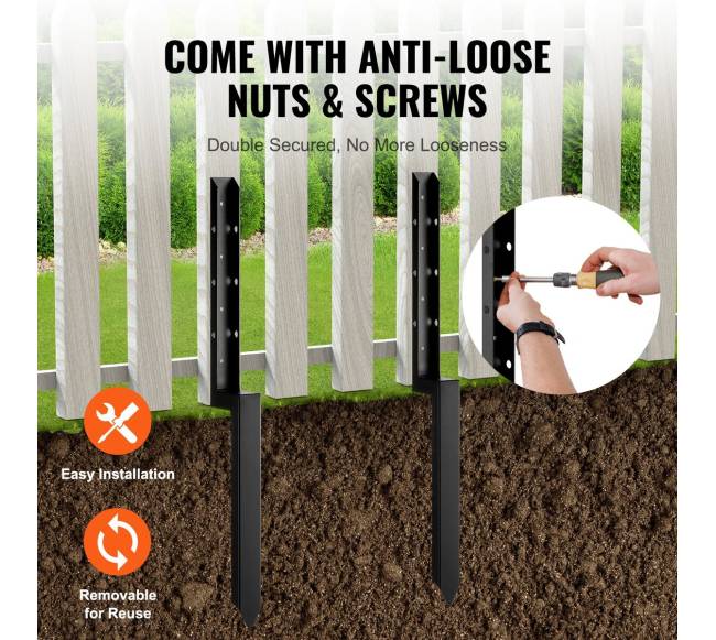 tvoros stulpų tvirtinimo rinkinys, 4 vnt.5