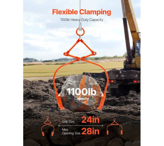 Akmenų kėlimui žnyplės su 2 nagais1