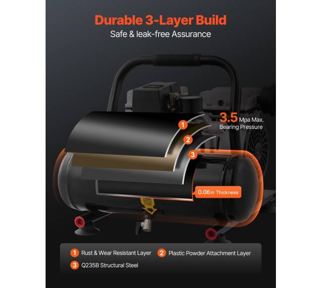 Kompaktiškas oro kompresorius be alyvos, 4L4