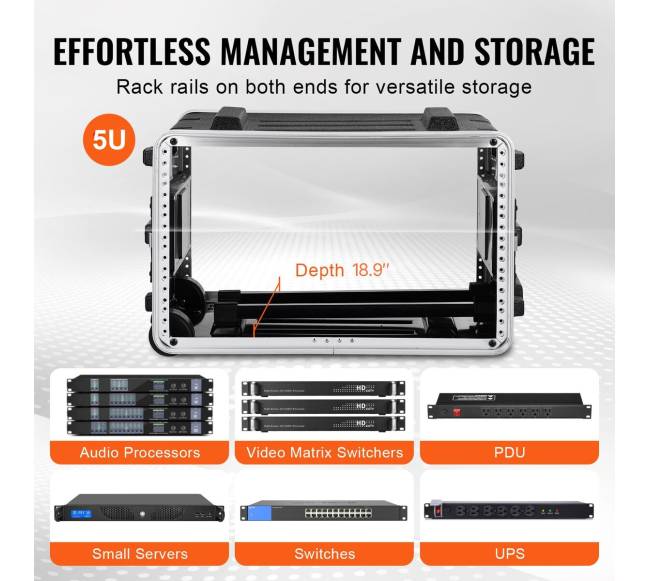 5U serverių rack spinta su ABS konstrukcija5