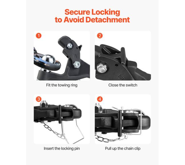 Pintle tipo kablis 2 colių priekabai4