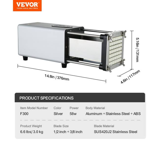 Elektrinė bulvių pjaustyklė iš nerūdijančio plieno6