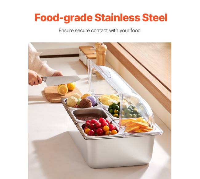 Virtuvinis indas su 6 skyrių talpyklomis1