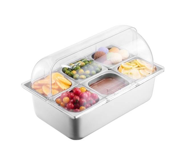 Virtuvinis indas su 6 skyrių talpyklomis9