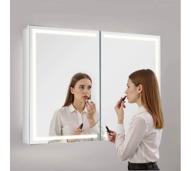 Apšviesta vaistų spintelė su HD veidrodžiu 60 x 80 cm7