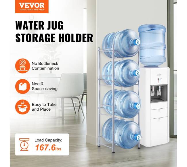 4 aukštų vandens butelių laikiklis 4 buteliai1