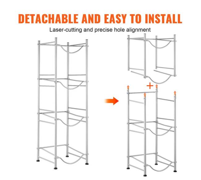 4 aukštų vandens butelių laikiklis 4 buteliai3