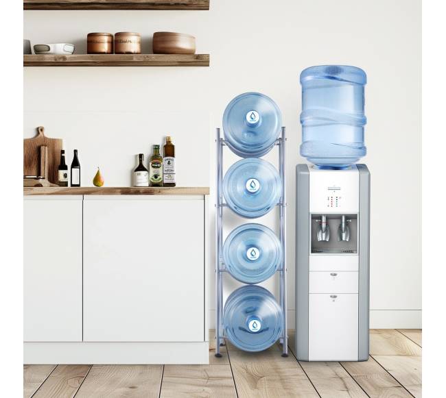 4 aukštų vandens butelių laikiklis 4 buteliai7