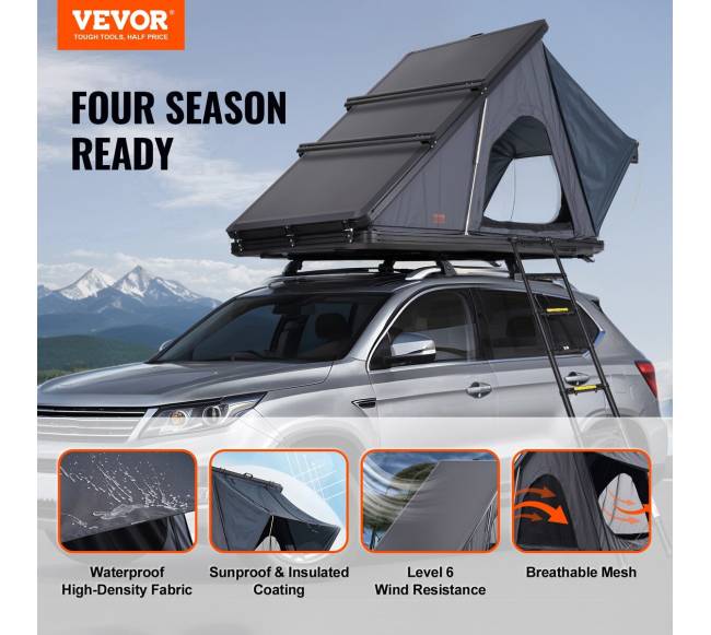 Kieto korpuso stogo palapinė 2-3 asmenims su kopėčiomis1