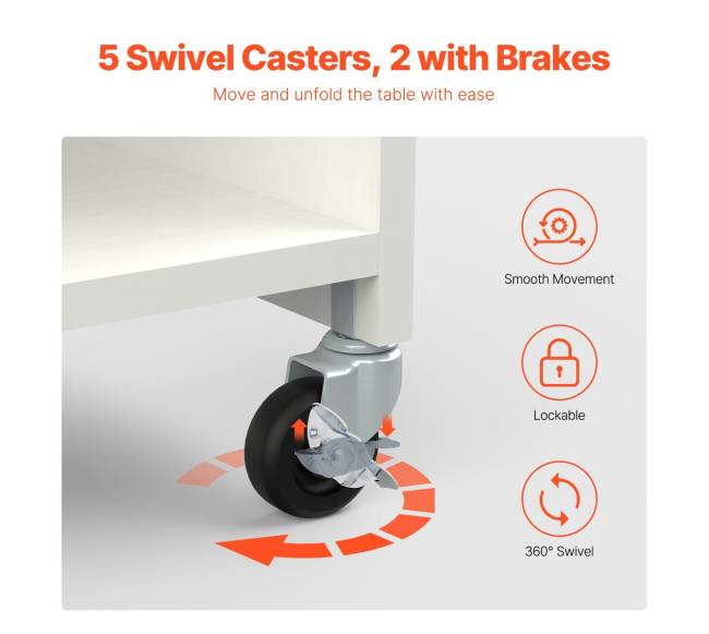 Sulankstomas siuvimo stalas su ratukais3