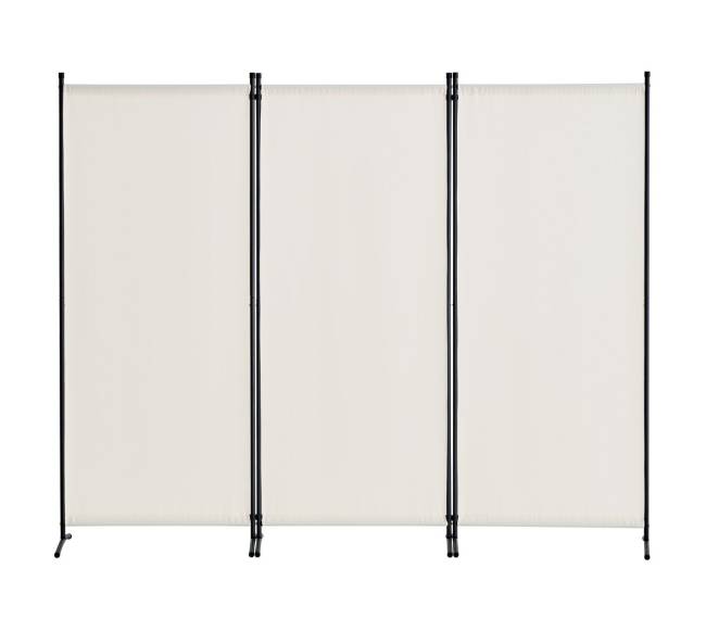 Trijų dalių baltas kambario pertvaras0
