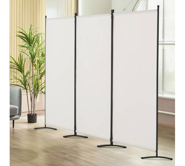 Trijų dalių baltas kambario pertvaras7