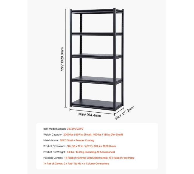 Sandėliavimo lentynos garažui, 5 lygių6