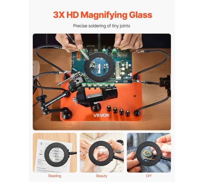 Magnetinė lituoklių stotis su didikliu ir laikikliais3