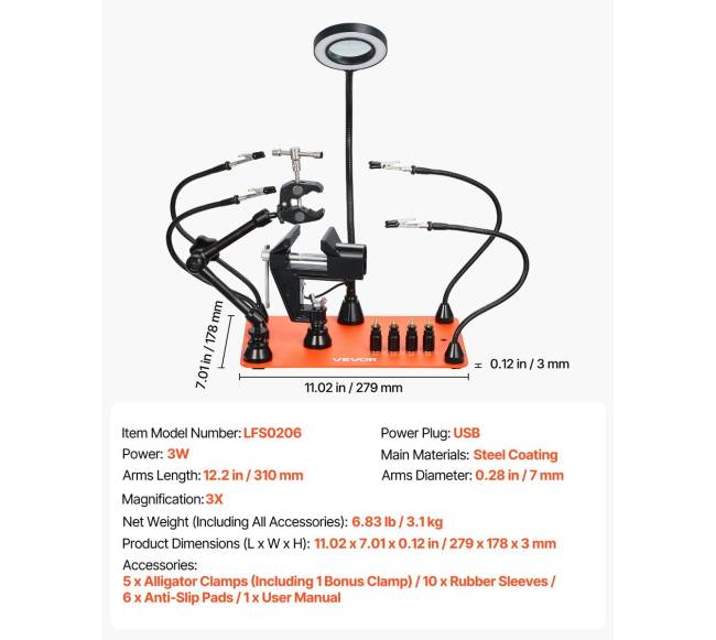 Magnetinė lituoklių stotis su didikliu ir laikikliais6