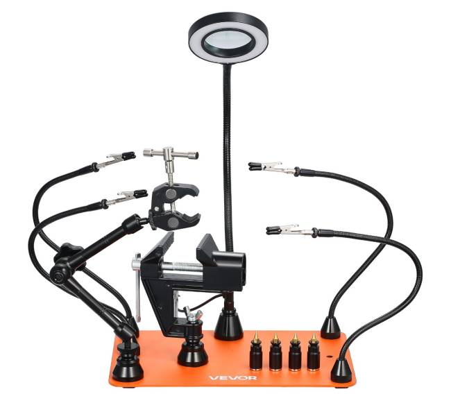 Magnetinė lituoklių stotis su didikliu ir laikikliais8