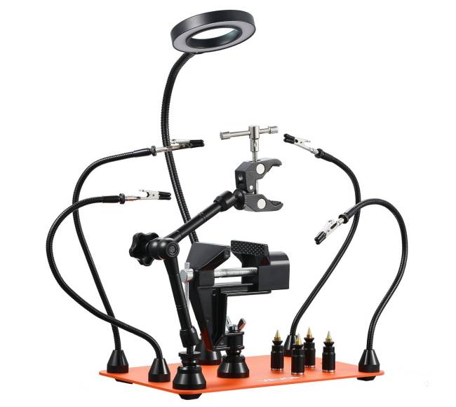 Magnetinė lituoklių stotis su didikliu ir laikikliais9