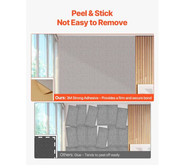 savaime lipnios akustinės sienų plokštės, 5 vnt.2