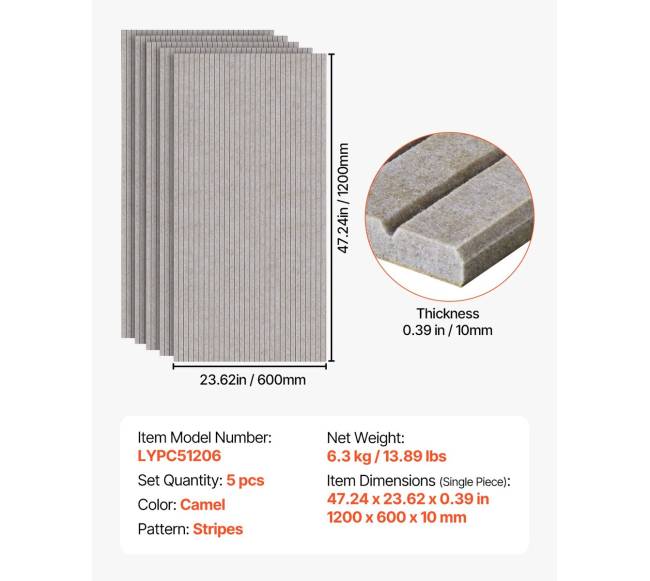 savaime lipnios akustinės sienų plokštės, 5 vnt.6