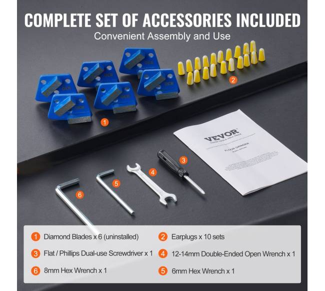 Betono grindų šlifuoklis su 10 cm disku3