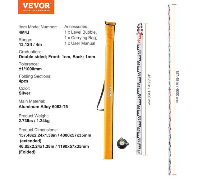 Telemetravičiai 4m su burbuliuko lygiu ir maišeliu6