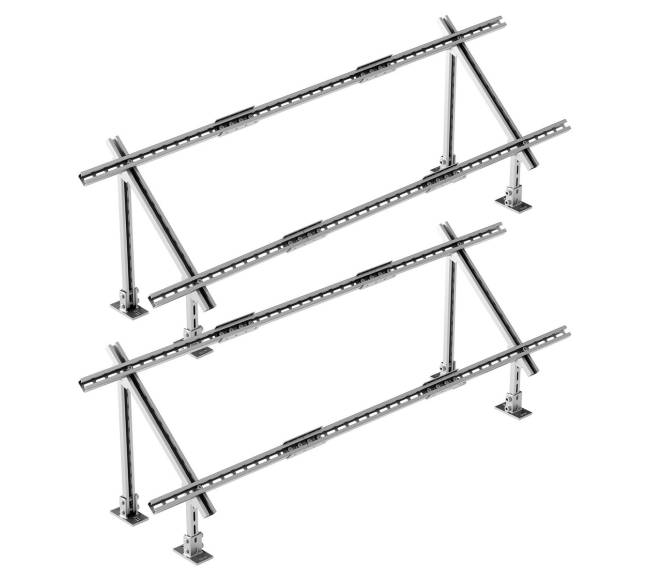 2 dalių saulės kolektorių tvirtinimo kampų komplektas0