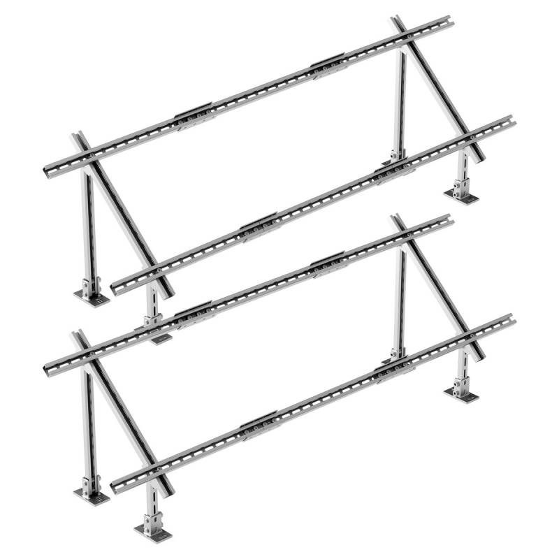 2 dalių saulės kolektorių tvirtinimo kampų komplektas0