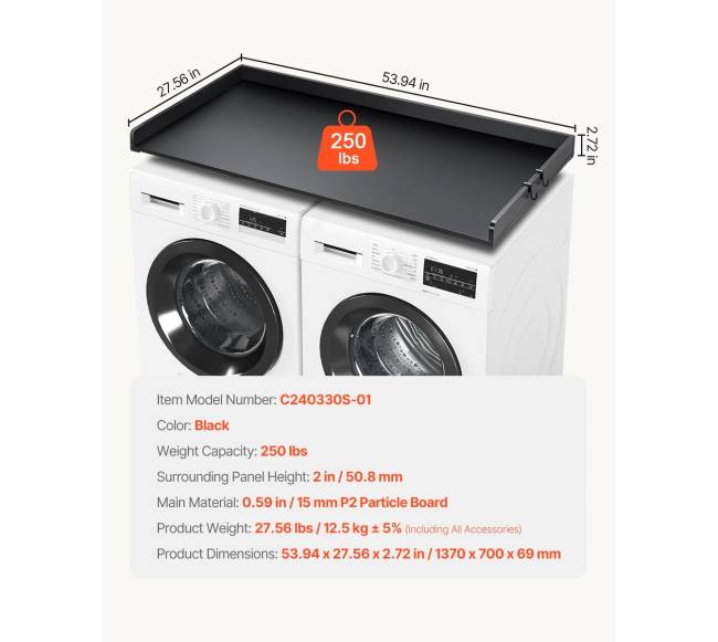 3 dalių skalbyklės ir džiovyklės stalviršis6