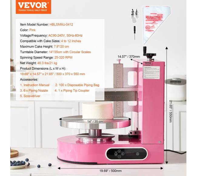 Torto dekoravimo aparatas 4–12 cm tortams6