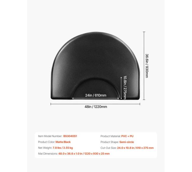 Pusapvalė kirpėjų salono kilimėlis6