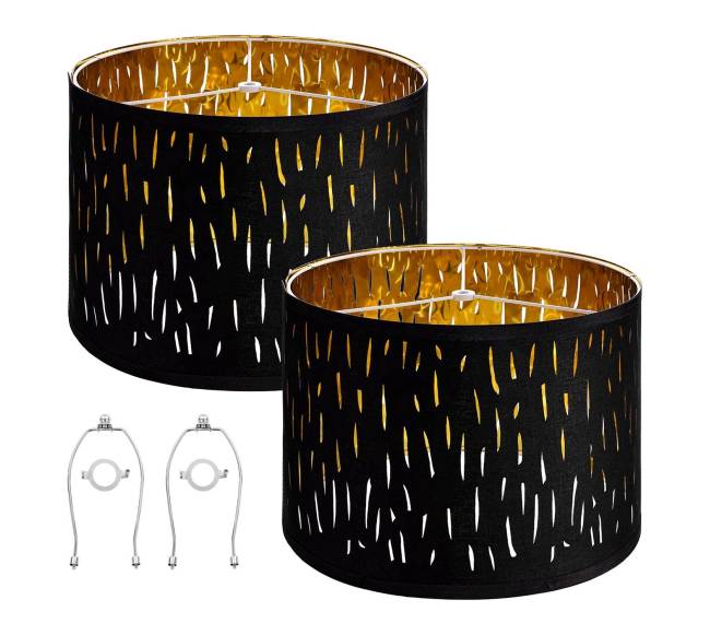 Dviejų būgninių šviestuvų gaubtų rinkinys0