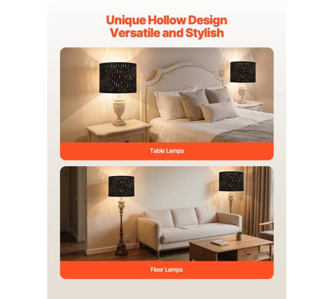 Dviejų būgninių šviestuvų gaubtų rinkinys5