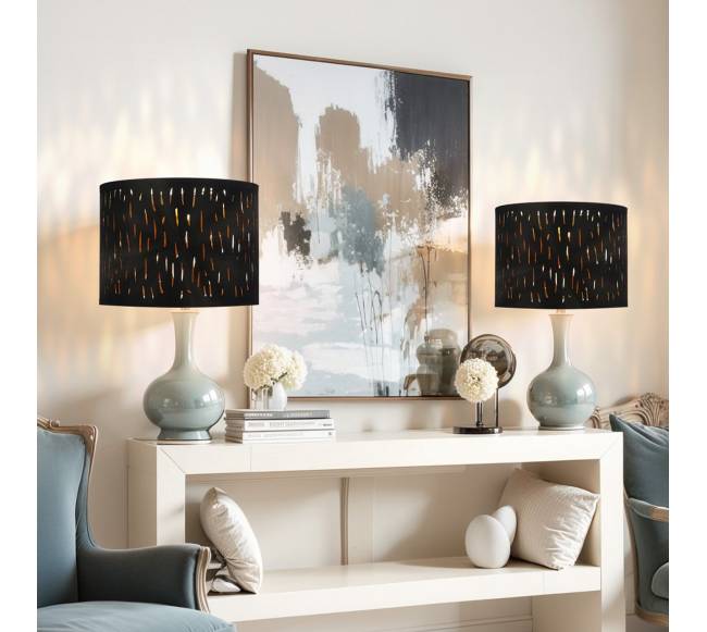 Dviejų būgninių šviestuvų gaubtų rinkinys7