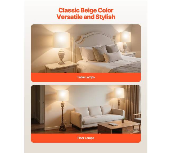 būgninės formos šviestuvo gaubtas su harp5