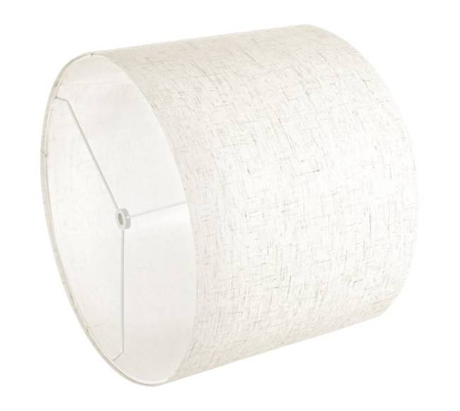 Būgninis lempos gaubtas su harpomis (šviesus linas)10