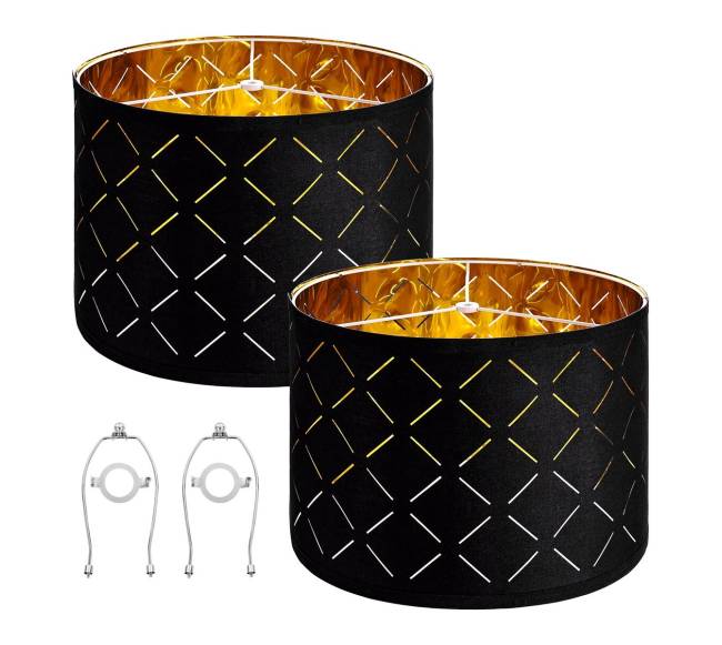 Dviejų lempų būgninė lempučių gaubtų komplektas0