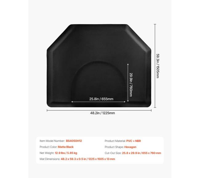 Kirpėjui skirta šešiakampė salono kilimėlė6