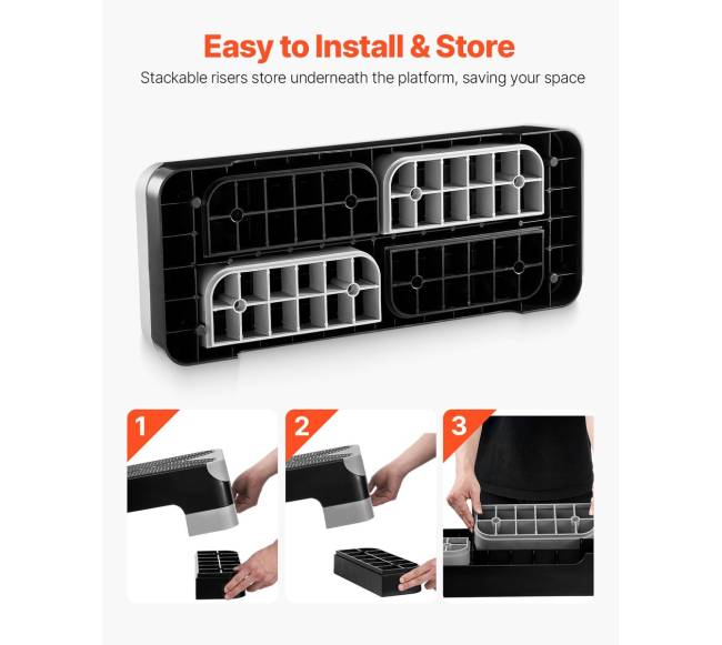 Aerobikos platforma su 4 pakėlėjais4