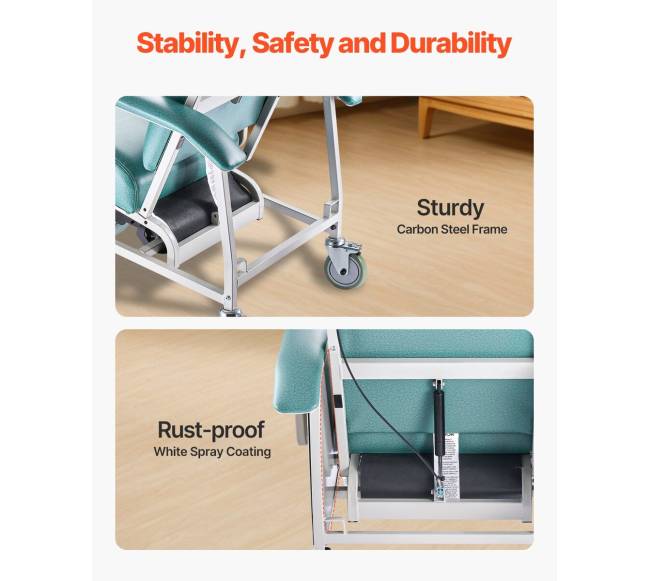 Geri kėdė su 4 pozicijų atlošu ir ratukais3