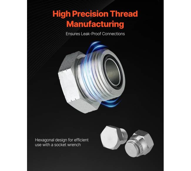 64 vnt. BSPP hidraulinių kištukų rinkinys2