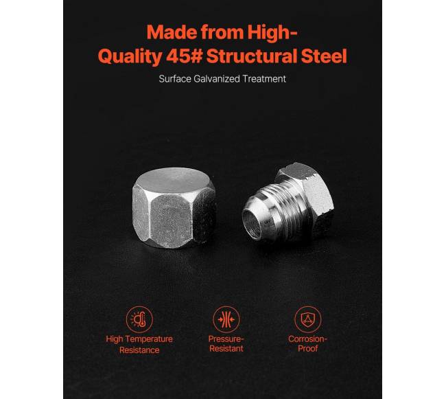 72 vnt. hidraulinės JIC žarnos dangteliai ir kištukai3