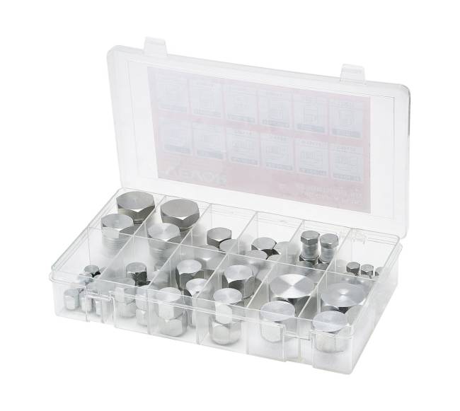 72 vnt. hidraulinės JIC žarnos dangteliai ir kištukai8