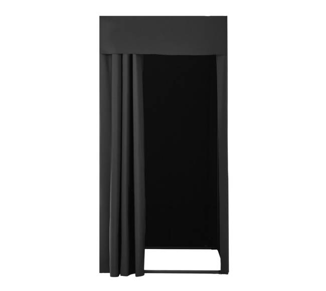 Nešiojama persirengimo kabina juoda 99 x 99 x 198 cm0