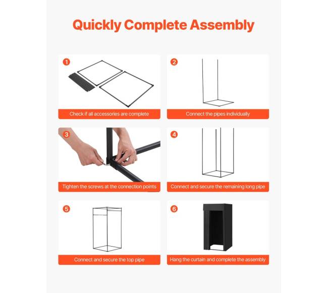 Nešiojama persirengimo kabina juoda 99 x 99 x 198 cm5